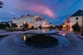 Spa architecture at night - FrantiÃÂ¡kovy LÃÂ¡znÃâº Franzensbad